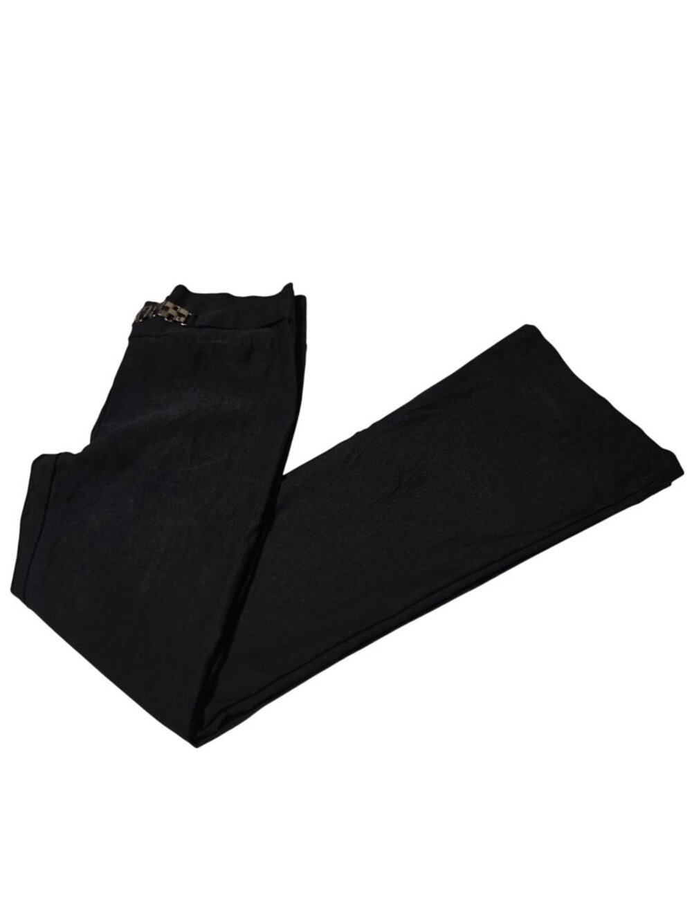 Valice Black Flared Pants Womens Size Large Y2K Bell Bottom Decorative Chain